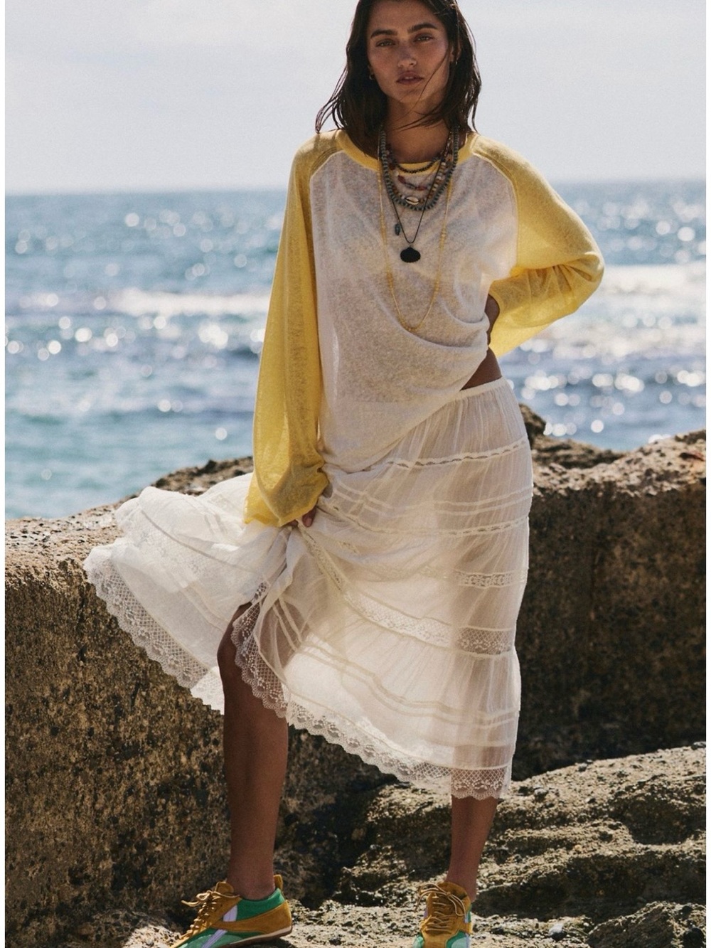 FP One Lily Lace Midi Skirt - Picture 3 of 12